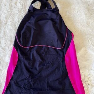 Women's Navy and Pink Top